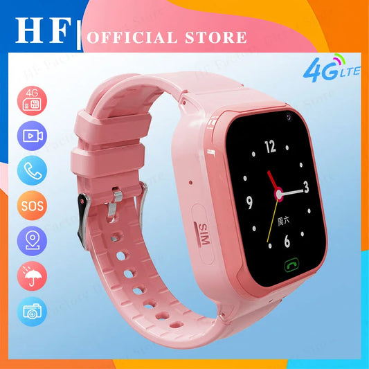 2024 4G Kids Smart Watch GPS WIFI Video Call SOS IP67 Waterproof Smartwatch for Boys and Girls Camera Monitor Tracker Location